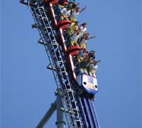 Achterbahn im Freizeitpark